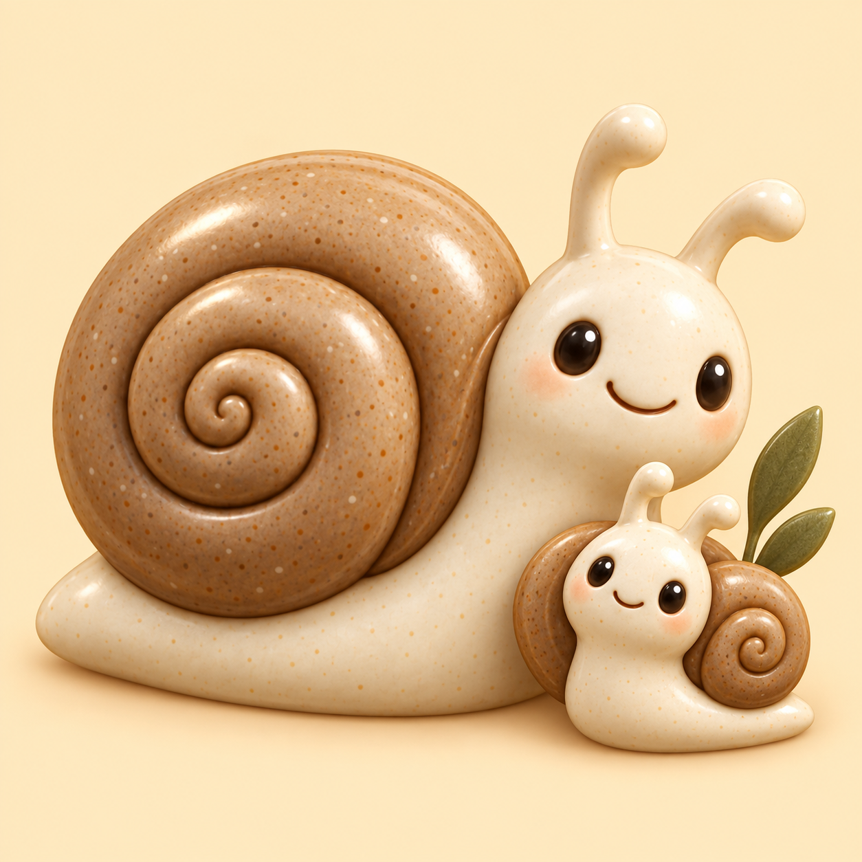 Un escargot et son bébé